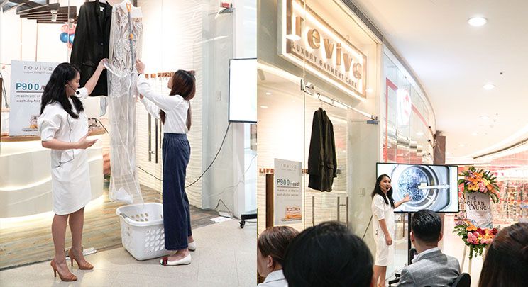 Cleaning demo done by the host